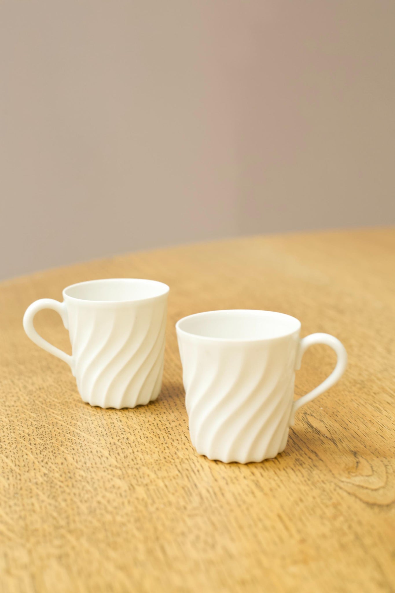 Vintage white porcelain espresso mugs