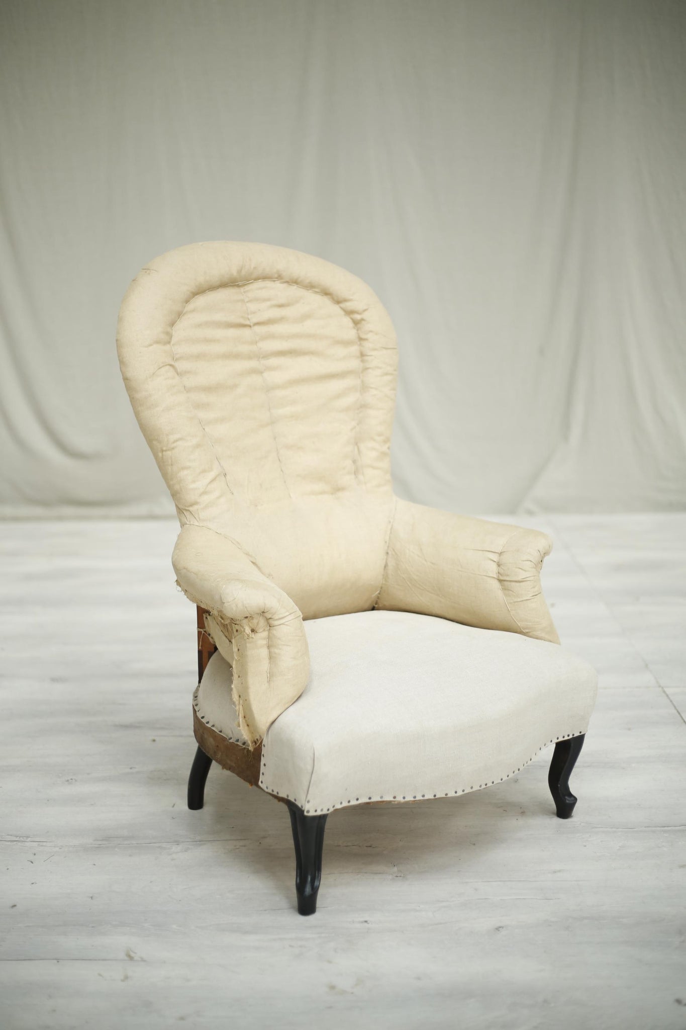 Napoleon III High spoon backed armchair