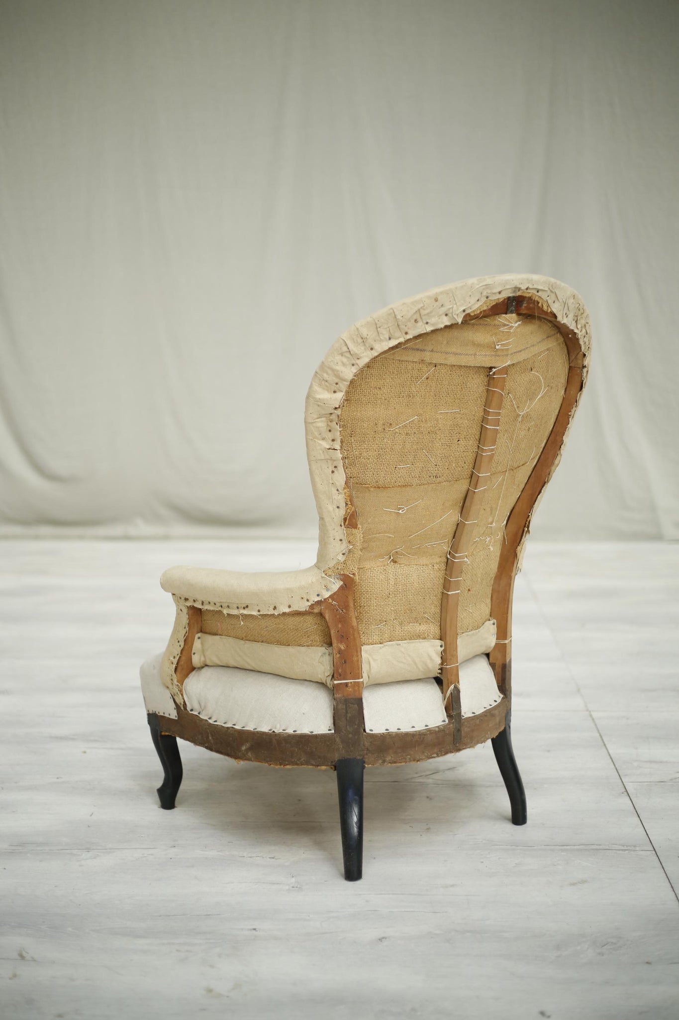 Napoleon III High spoon backed armchair