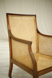 Early 20th century Mahogany and rattan armchair