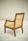 Early 20th century Mahogany and rattan armchair