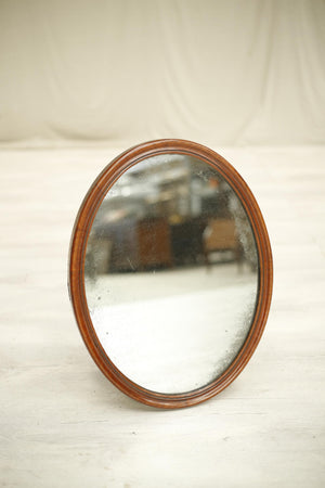 Antique 19th century Oval mahogany wall mirror