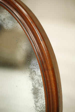 Antique 19th century Oval mahogany wall mirror