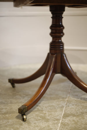 Regency mahogany oval flip top breakfast table - TallBoy Interiors
