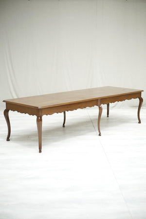 Antique 3m 20th century French dining table with cabriole legs