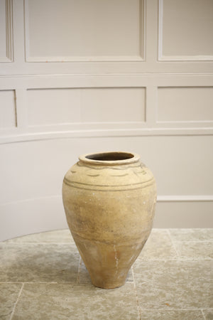 Early 20th century Turkish olive pot- Pale lined - TallBoy Interiors