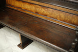 Antique 19th century Italian penwork detail hall bench
