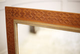 Mid century Swedish carved teak framed mirror - TallBoy Interiors