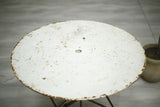 Antique Early 20th century French folding garden table- Circular white