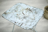 Antique 20th century French folding garden table- Pale blue