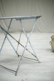 Antique 20th century French folding garden table- Pale blue