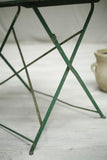 Antique 20th century French folding garden table- Rectangular Green