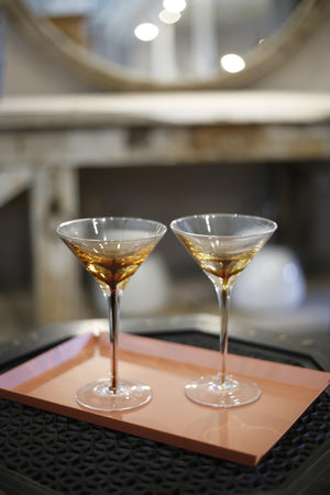 MARTINI GLASS 'AMBER' GLASS